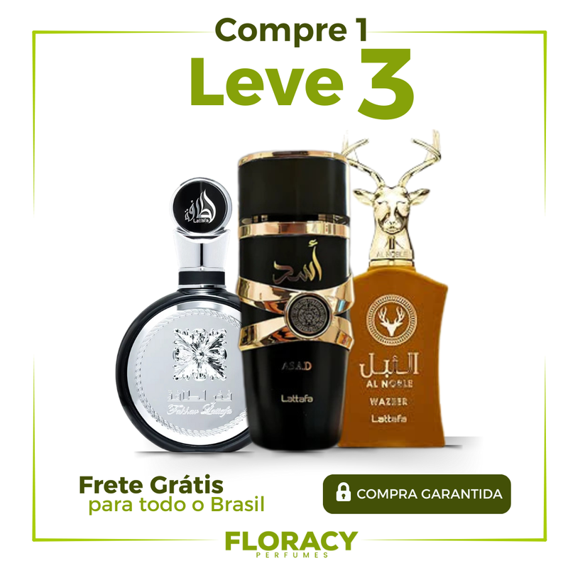 PROMOÇÃO COMPRE 1 LEVE 3 - Lattafa Fakhar, AL Noble Wazzer e Assad Lattafa - Oferta De Queima de Estoque- 100ml cada